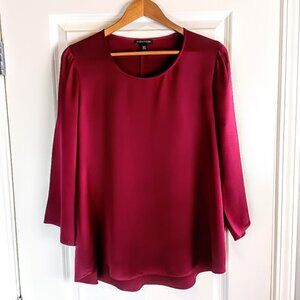 Eileen Fisher Burgundy Tunic Top